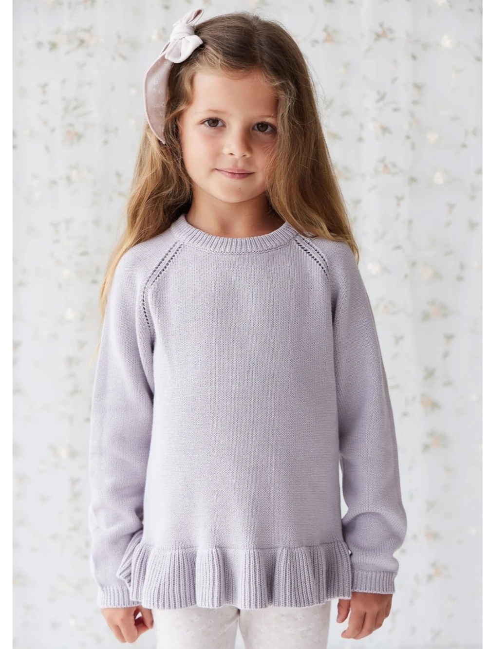 Jamie Addison Top in Starling Marle, Jumper Sweater 100% Cotton Dusty Lilac